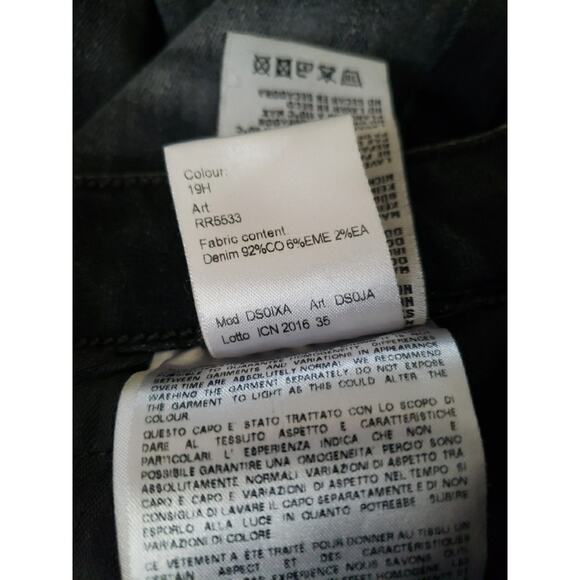 R13 Biker Boy Albany with rips Jeans Sz 27 R13W0087-297 Whiskered Raw Hem (G - Picture 8 of 15